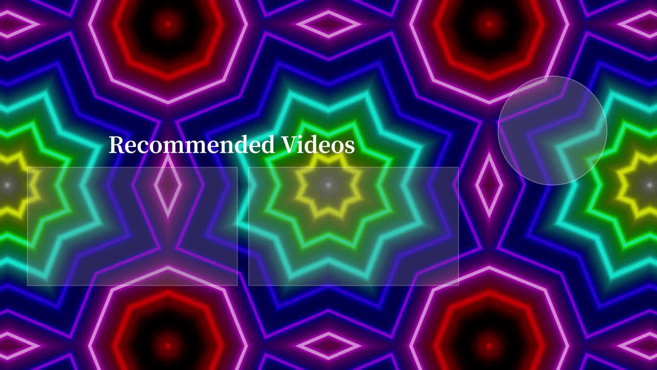 네온 표지판 패턴 엔드 카드 엔딩 스크린 모션 그래픽