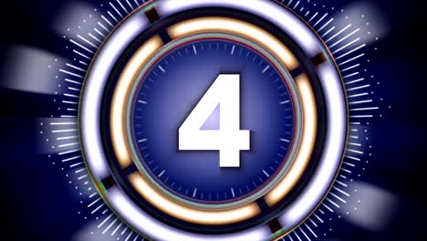 nummer 4, top-ten-zahlen-animation mit alpha-kanal, rendering, hintergrund, schleife