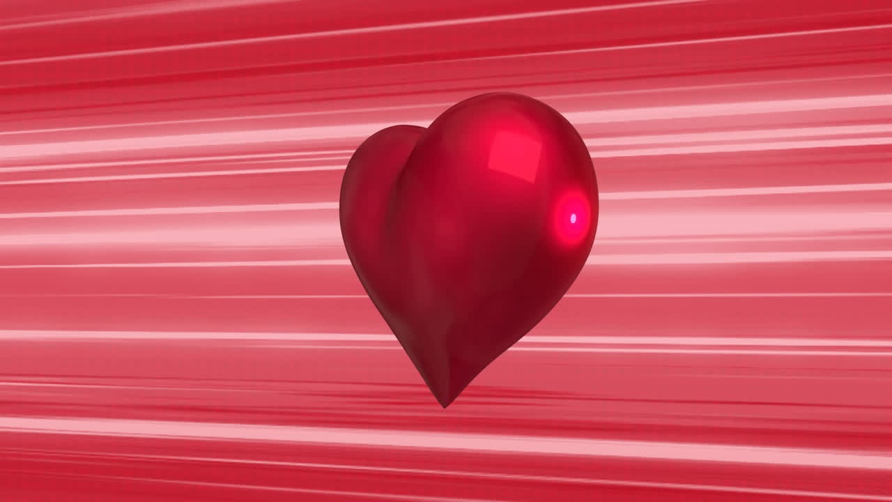 은 줄무에 회전하는 심장 박동의 애니메이션이 원활한 루프로 움직입니다.