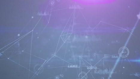 Animation-of-data-processing-over-purple-background