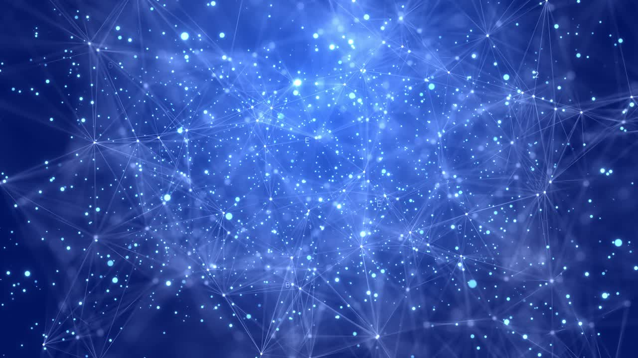 Digital animation of global network connections and social networking loop background network of