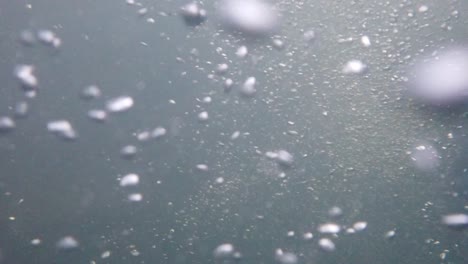 grabación submarina en alta resolución de la circulación de burbujas