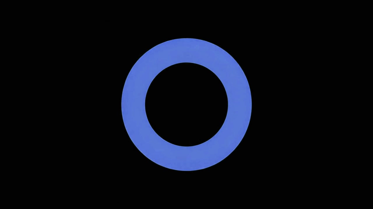 Animated Blue Concentric Circles Expanding on Black Background