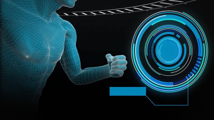 Animation of human running with scope scanning and data processing