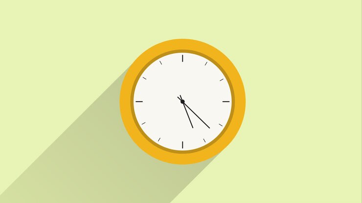 Orange Wall Clock Illustration
