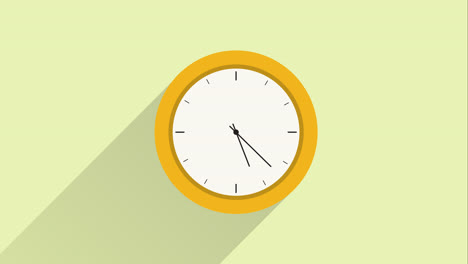 orange wall clock illustration