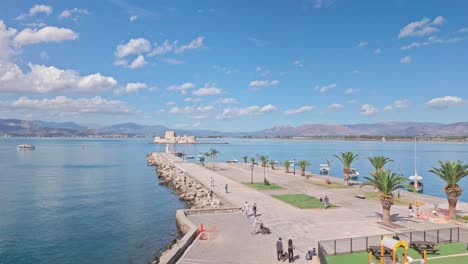 greek holiday travel scenic bouritz bay mediterranean port harbour