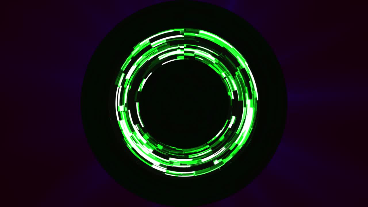 fantasía futurista colorida tecnología digital círculo de brillo fondo.mp4
