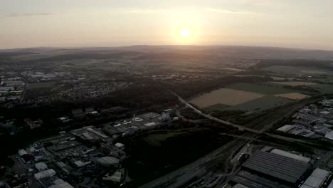 Drohnenaufnahme-Von-Göttingen-Bei-Sonnenuntergang