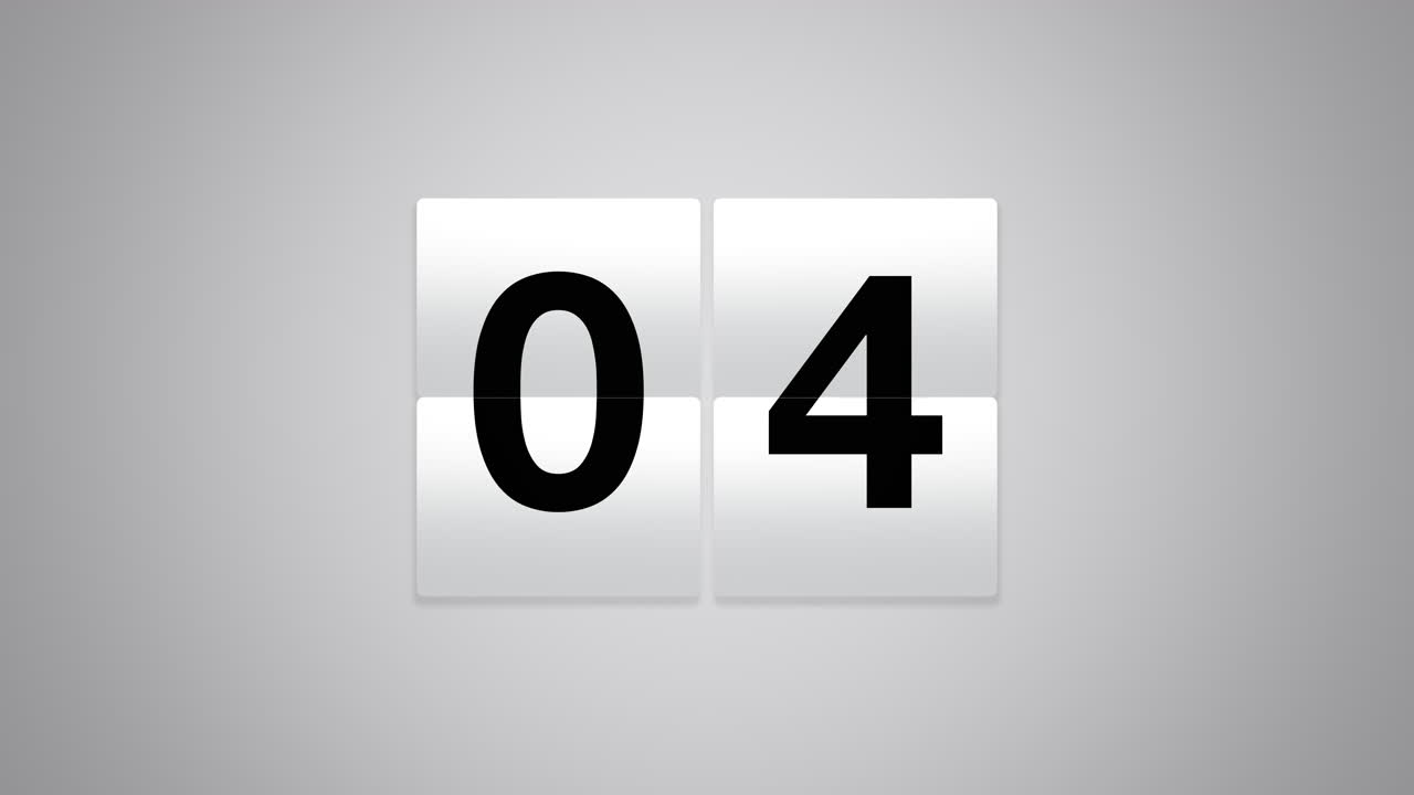 cuenta regresiva de mesa blanca en movimiento de 10 a 1 fondo de tiempo en estilo moderno