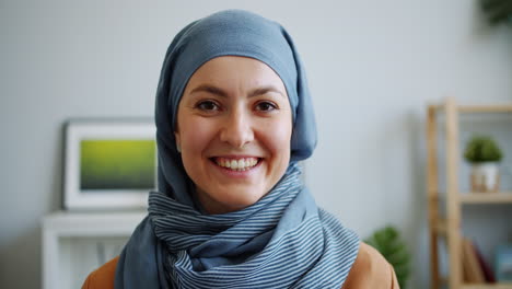 smiling woman in hijab