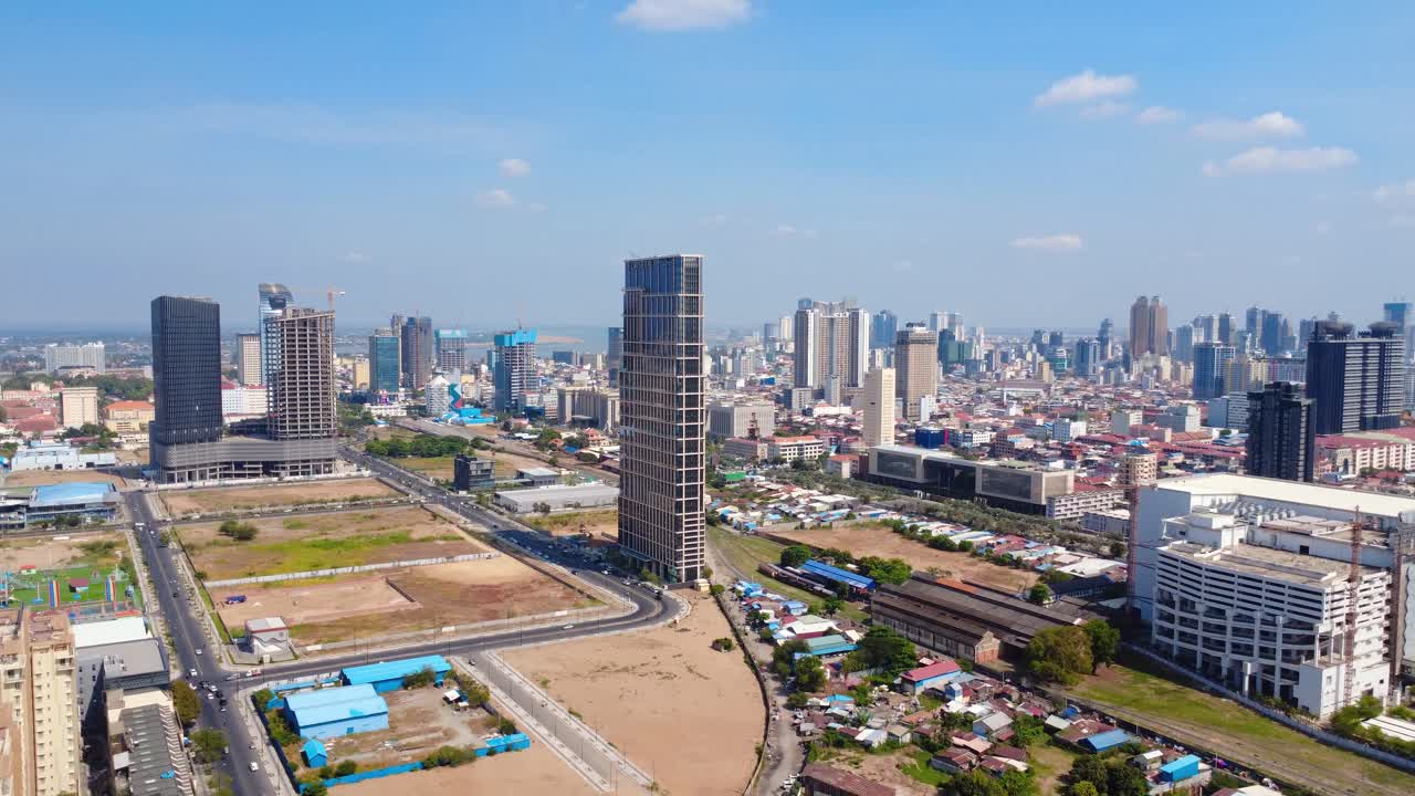 Intercity travel routes, sunshine city district, Cambodian construction