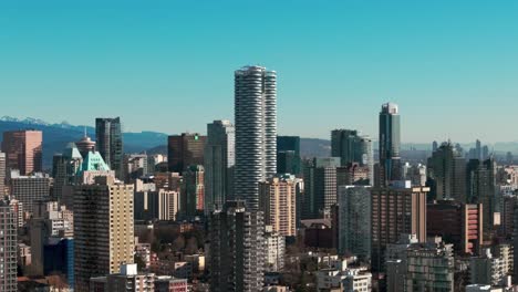 high-resolution 4k drone footage showcasing downtown vancouver’s skyline, waterfront, and cityscape from a breathtaking aerial perspective.