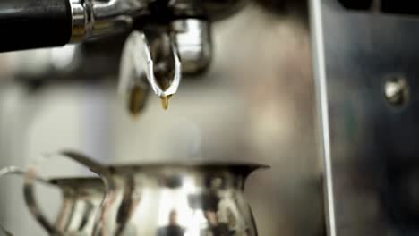 espresso machine pouring coffee