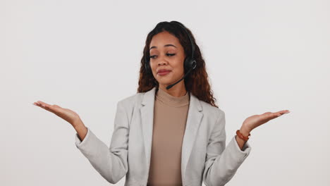 woman, confused and employee face