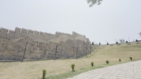 ancient stone wall and city fortress