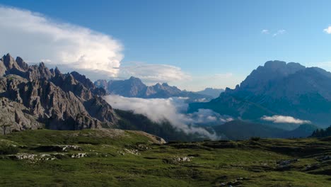 national nature park tre cime in the dolomites alps. beautiful nature of italy.