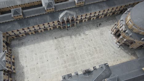 High-top-down-overhead-view-of-La-Laboral-in-Gijon-and-the-stunning-architectural-features