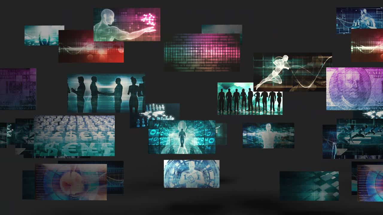 멀티미디어 엔터테인먼트 및 인터넷 비즈니스 개념