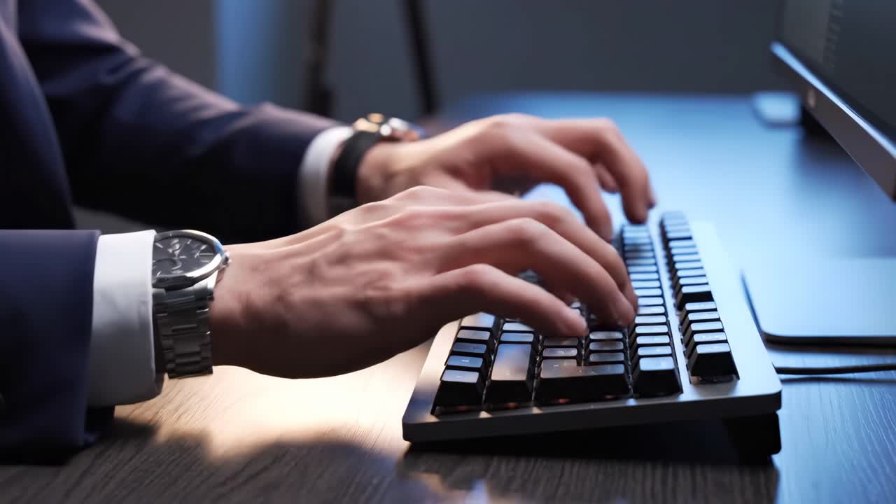 Typing on a keyboard