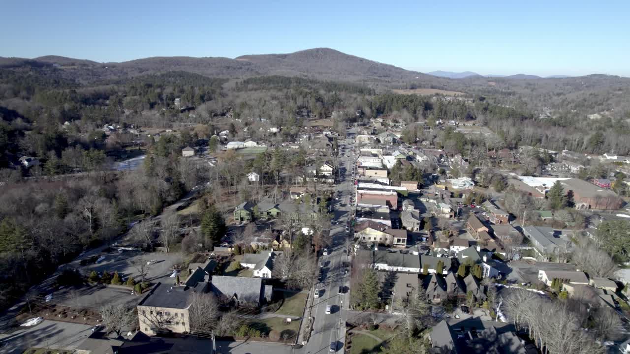north carolina, blowing rock으로의 공중 빠른 푸시