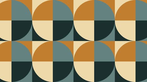 simple motion graphic loop animation in flat retro style. geometric pattern with animated tiles in warm colors