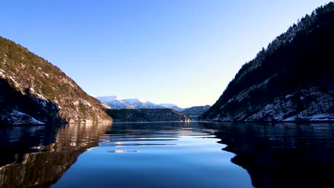 boating in the fjords surrounding bergen, norway