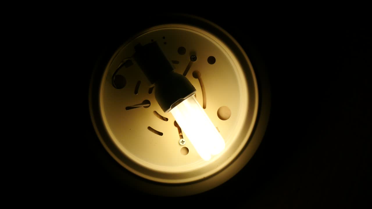 luz fluorescente en un techo