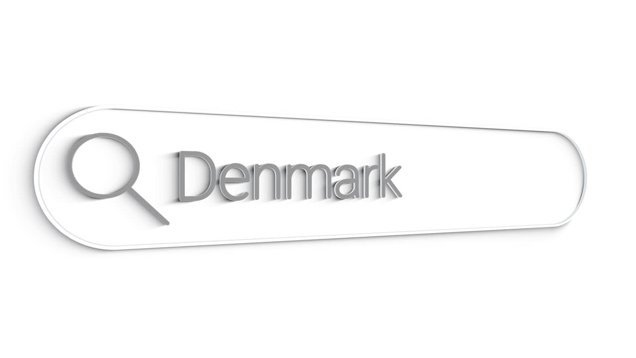 bar de búsqueda de dinamarca cerrar una sola línea de escritura diseño de cuadro de texto concepto de motor de navegador de base de datos web.