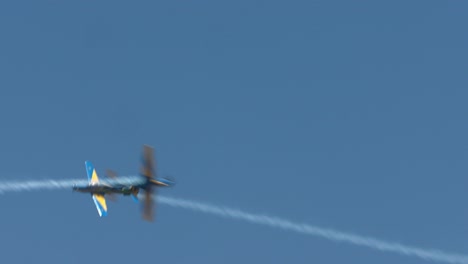 Two-Brazilian-stunt-planes-criss-cross-in-the-sky-during-a-performance