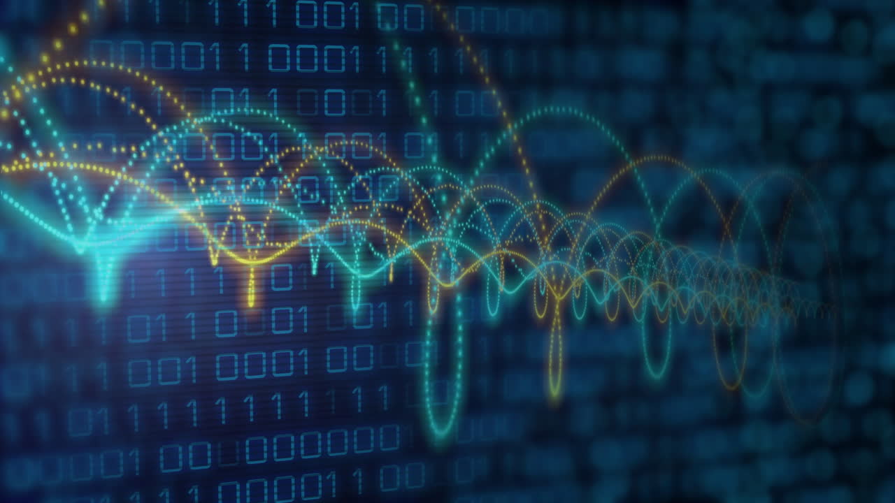 animación de la red de conexiones a través de codificación binaria