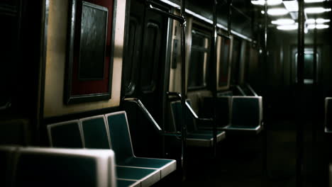 subway wagon is empty because of the coronavirus outbreak in the city