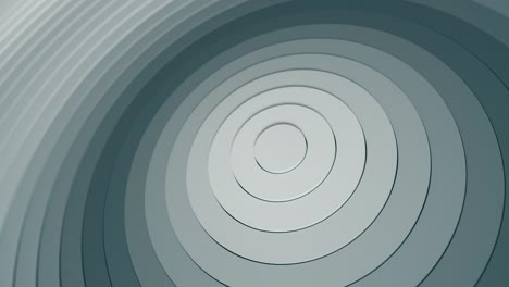abstract circles pattern with offset effect and smooth black and white gradient. animation of light and dark clean rings. abstract background for business presentation. seamless loop 4k 3d render