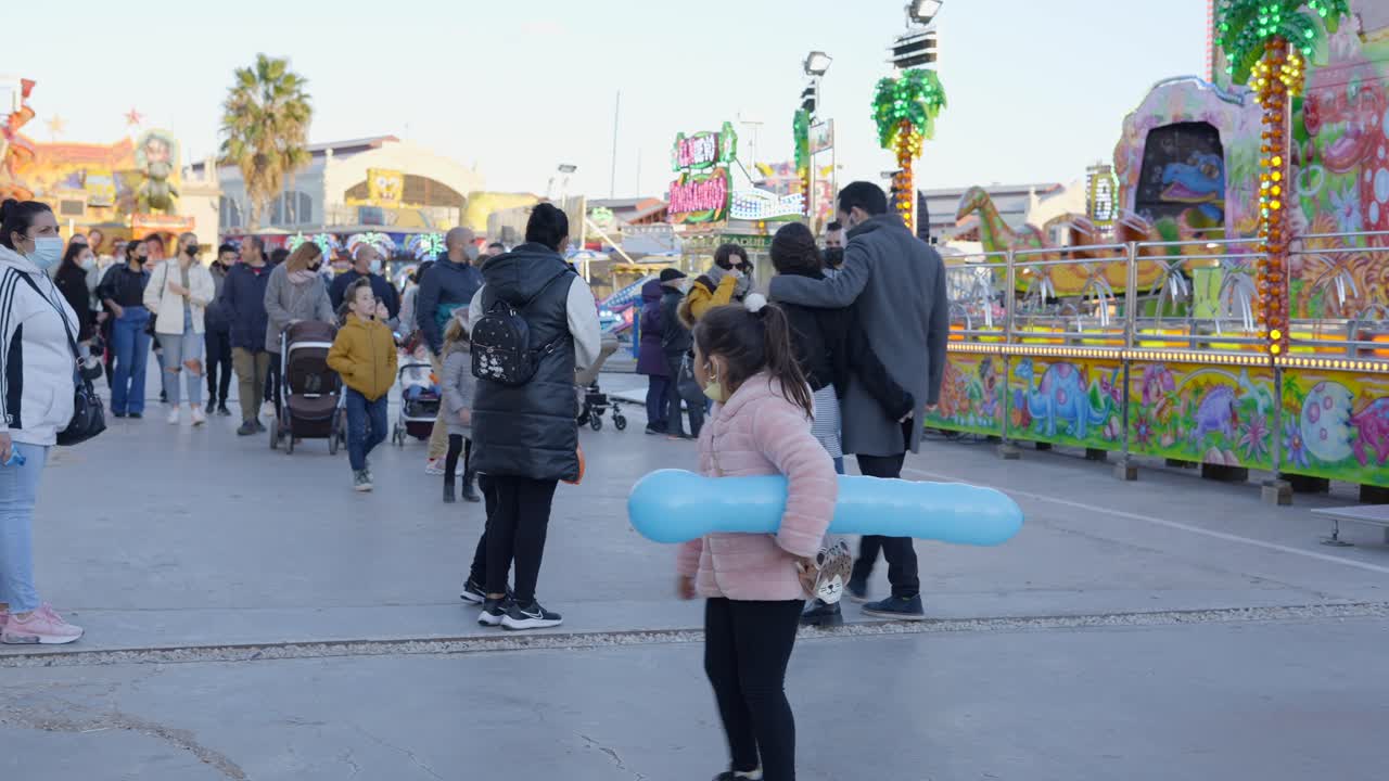 Carnival with people wearing masks