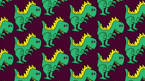 niños dibujando arte pop fondo sin costuras con tema de dinosaurio