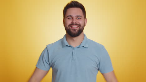 comical funny caucasian man making playful silly facial expressions fooling around showing tongue