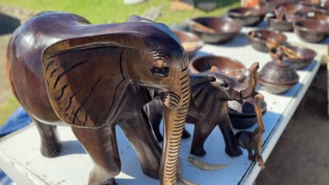african curios on display at craft market