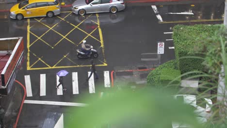 rainy streets in taipei