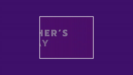 modern and minimalist mother's day text on purple background