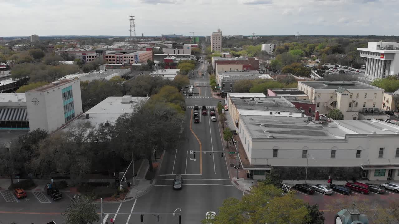 Vista aerea di West University Ave a Gainesville, FL, USA