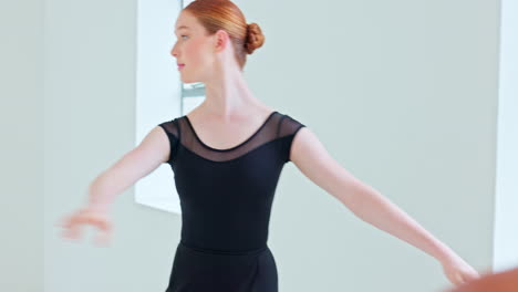 woman, ballet and dancing in studio together