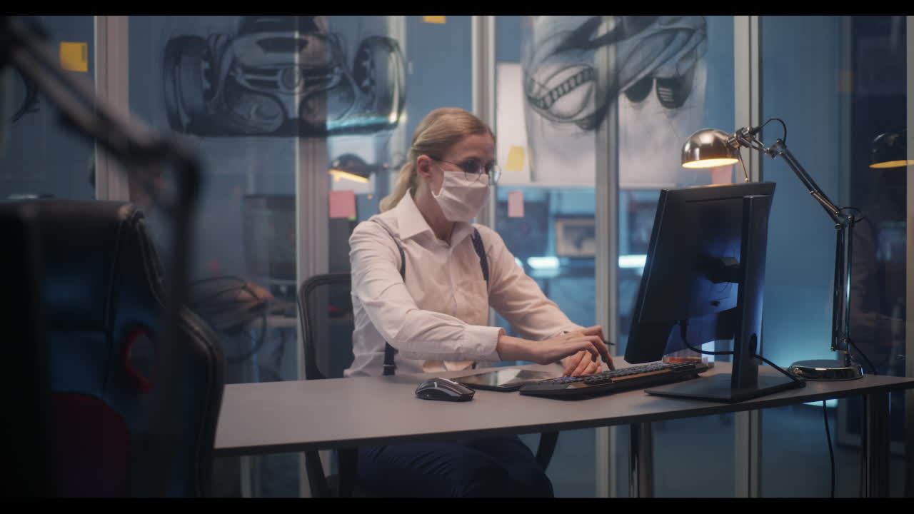 Female Designer Working in Modern Office