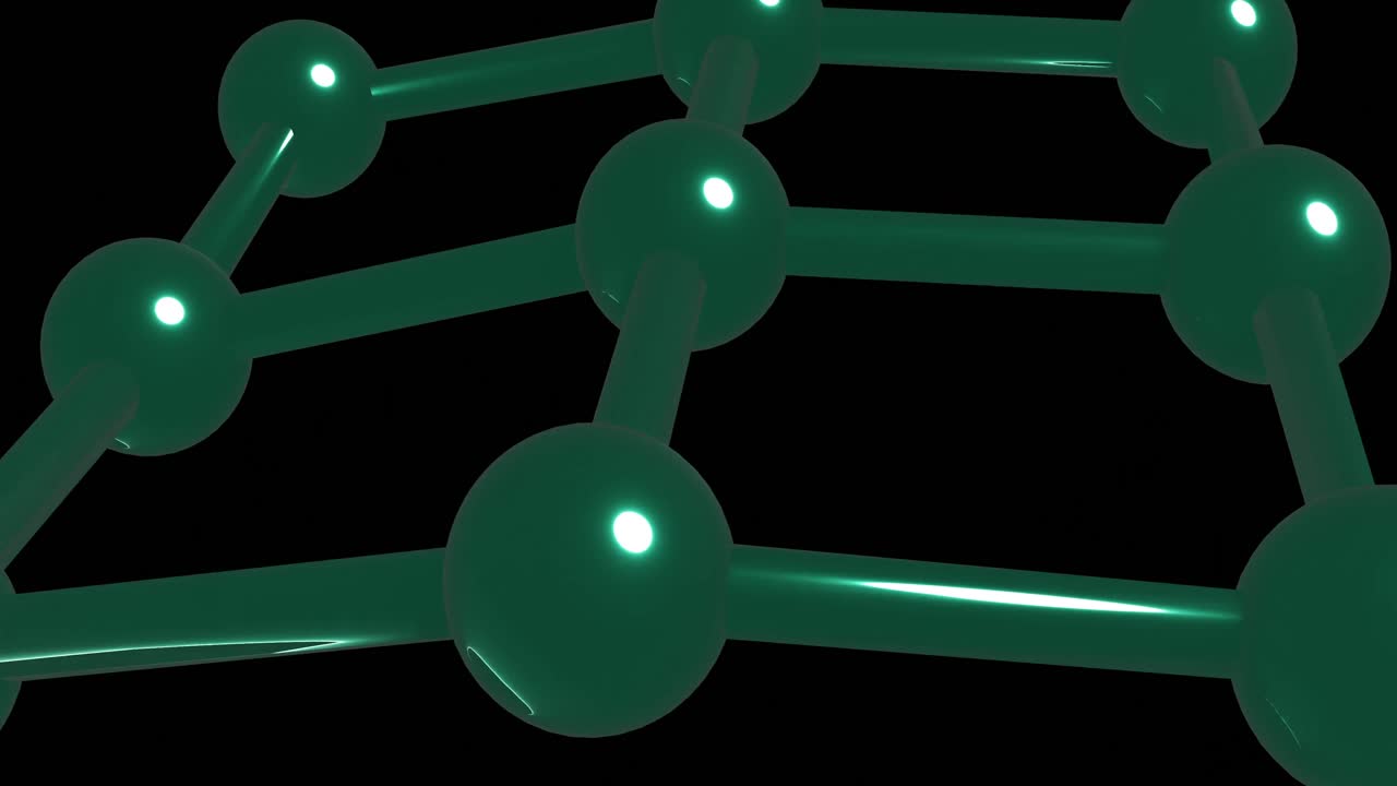 검은 바탕 위의 연결 네트워크의 애니메이션