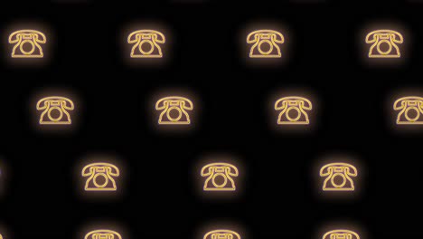 neon retro telephones pattern
