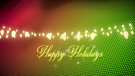 Animation-of-happy-holidays-text-over-green-background