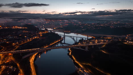 porto cityscape at night