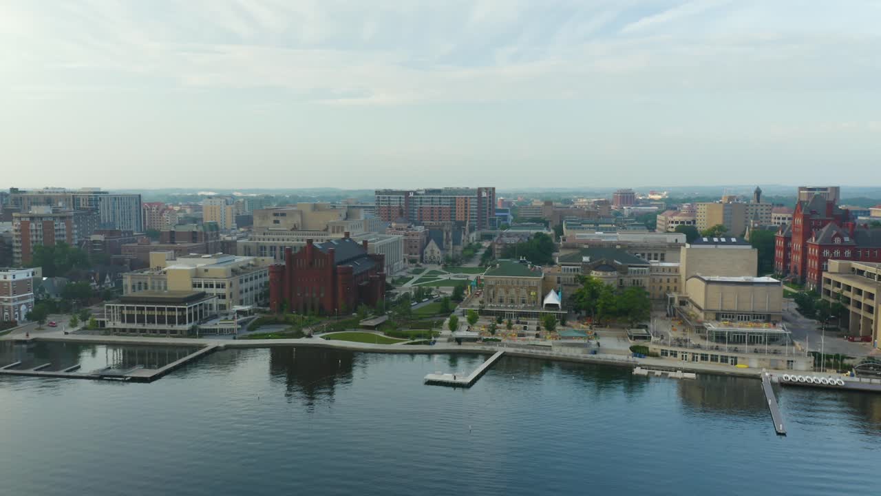 Aerial View of Rochester, New York Waterfront