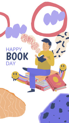 happy book day illustration