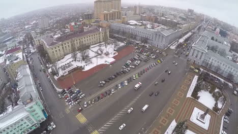 flying over red square in kursk russia