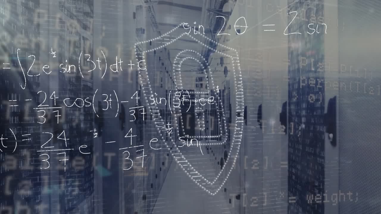 Animazione di un lucchetto, equazioni matematiche e elaborazione dati su server informatici